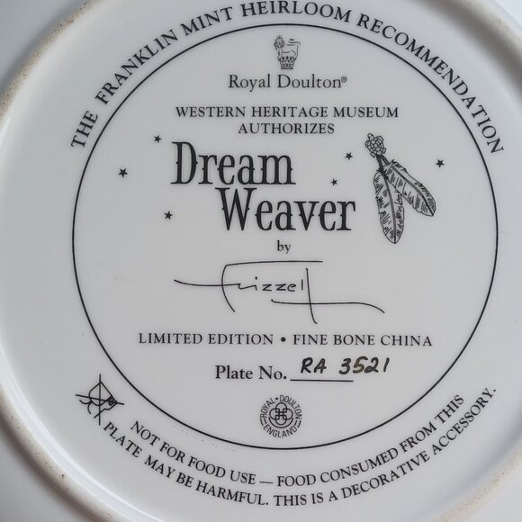 Dream Weaver Collectors Plate - Picture 2 of 2